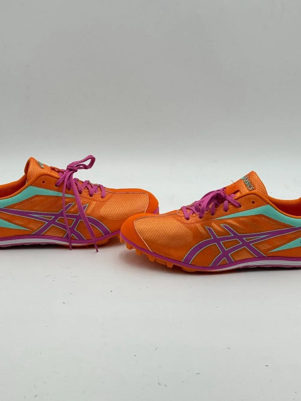 NWT Asics Hyper LD 5 Track Shoes Womens 9 Spikes Orange Pink Hyper Long Distance